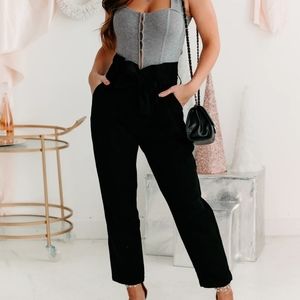 Black soft high waste pants